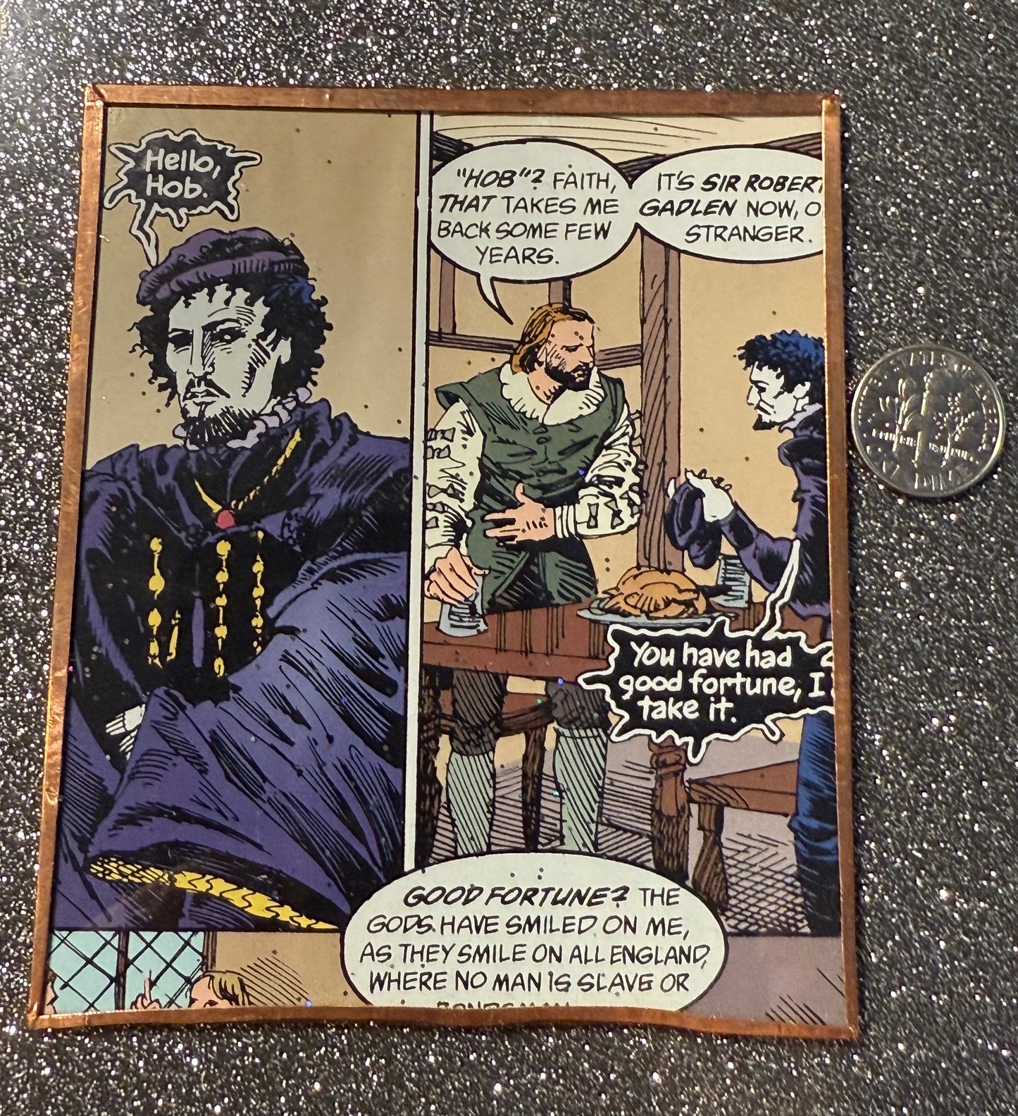 Hob Gadling and Dream "men of good fortune" handmade magnet (Sandman 1990)