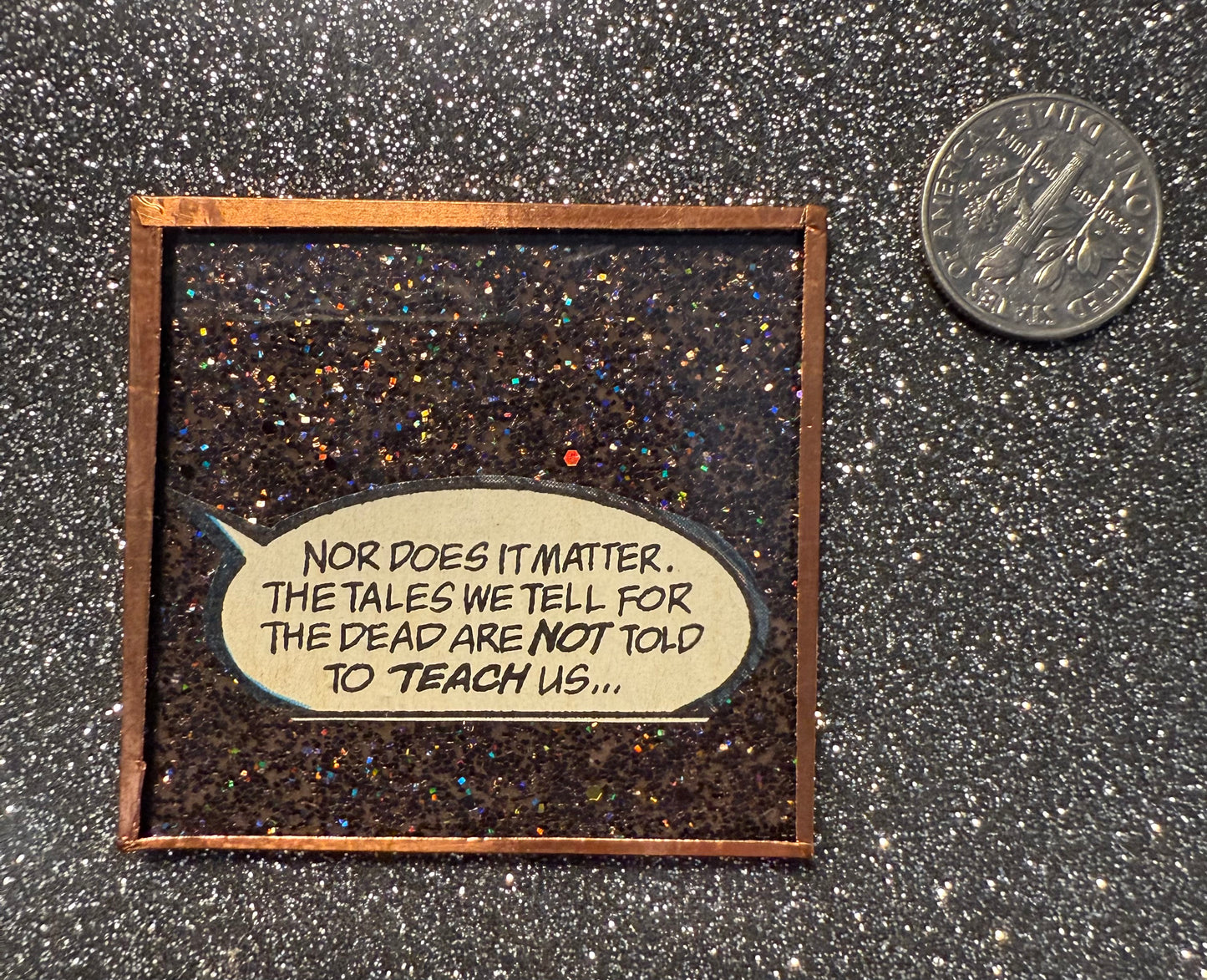 Chocolate glitter "the tales we tell" magnet