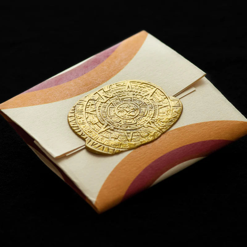 AZTEC SUN STONE CALENDAR - COPPER WORRY COIN