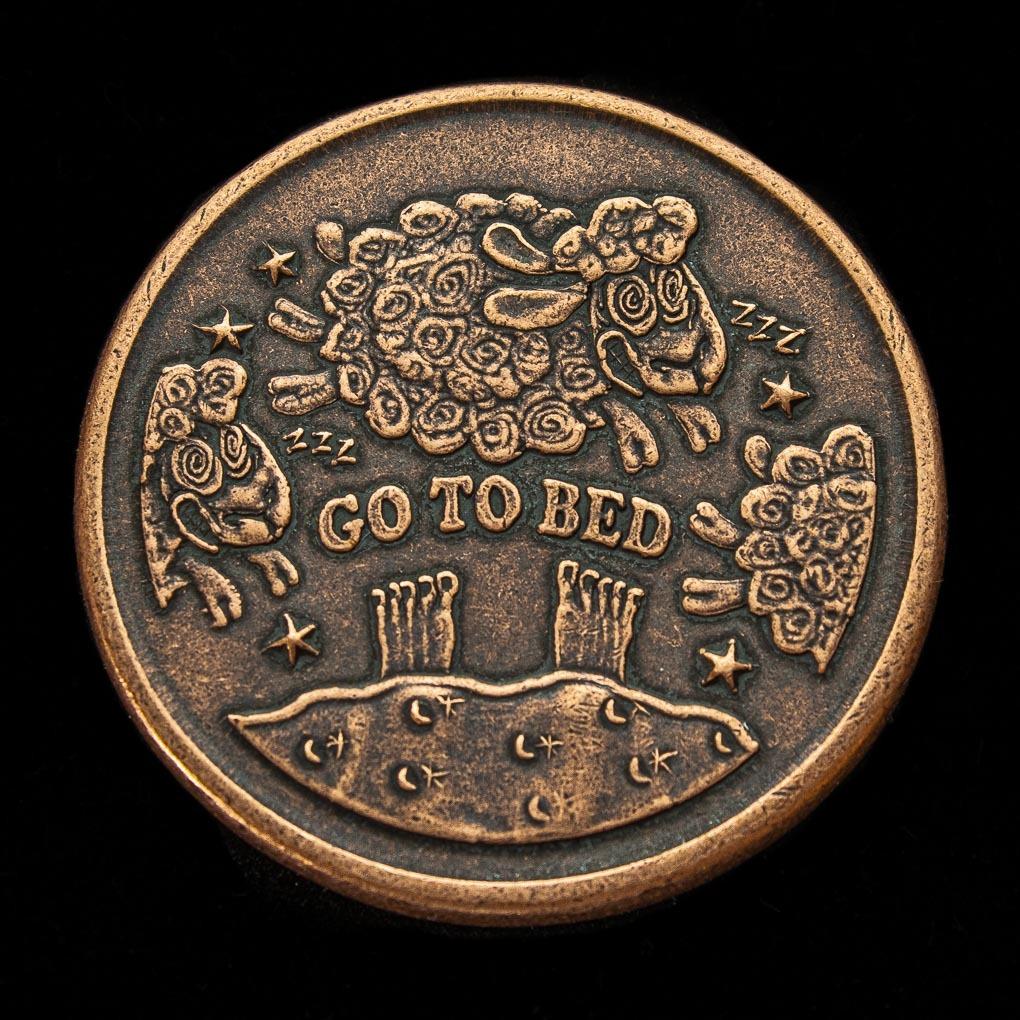 Best selling coin!! One More Chapter/Go To Bed Decision Maker Coin.