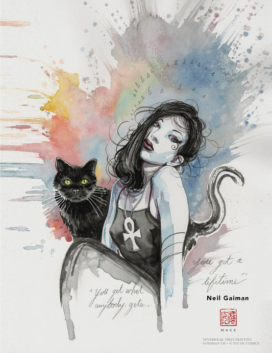 New print!! David Mack paints Death w/a cat!