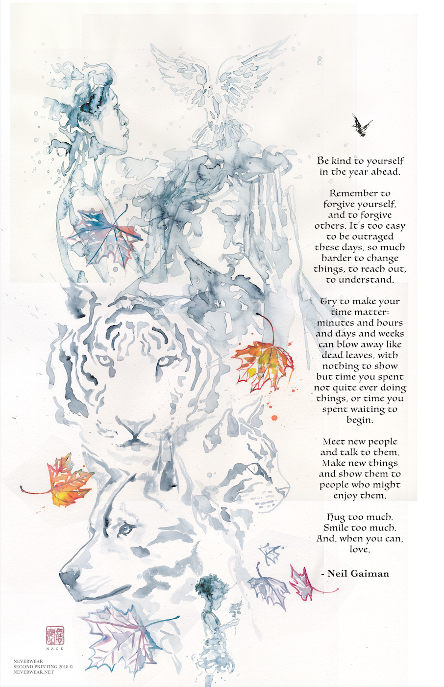BRAND NEW: 2nd printing of David Mack's Tiger Wish print pre-sale!