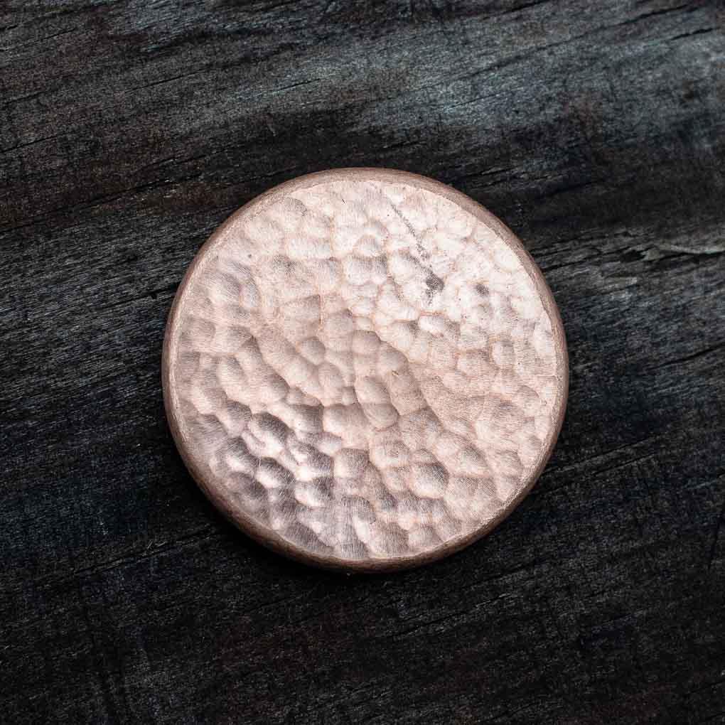 Duplex Worry Stone - Raw Copper - Hammered and Textured Combo