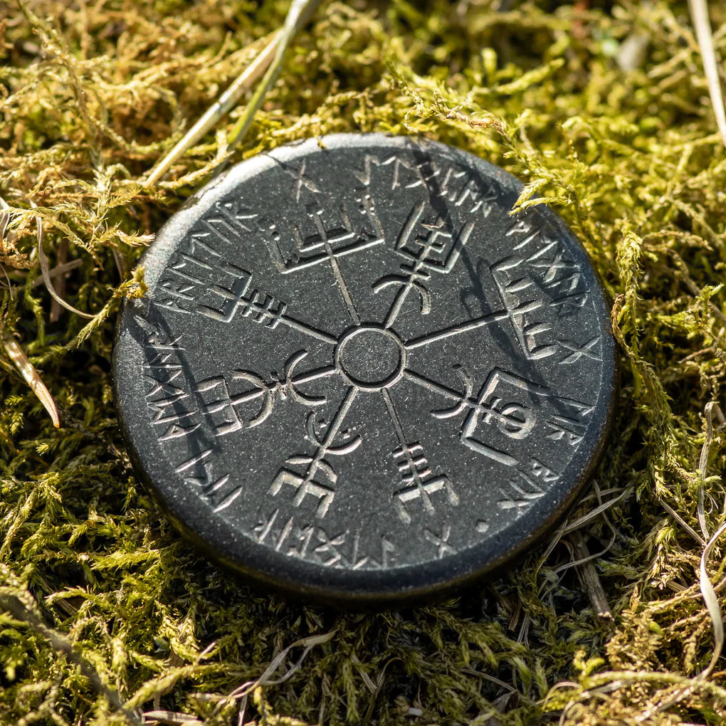 Norse Dual Stave in Iron, Vegvisir and Helm of Awe