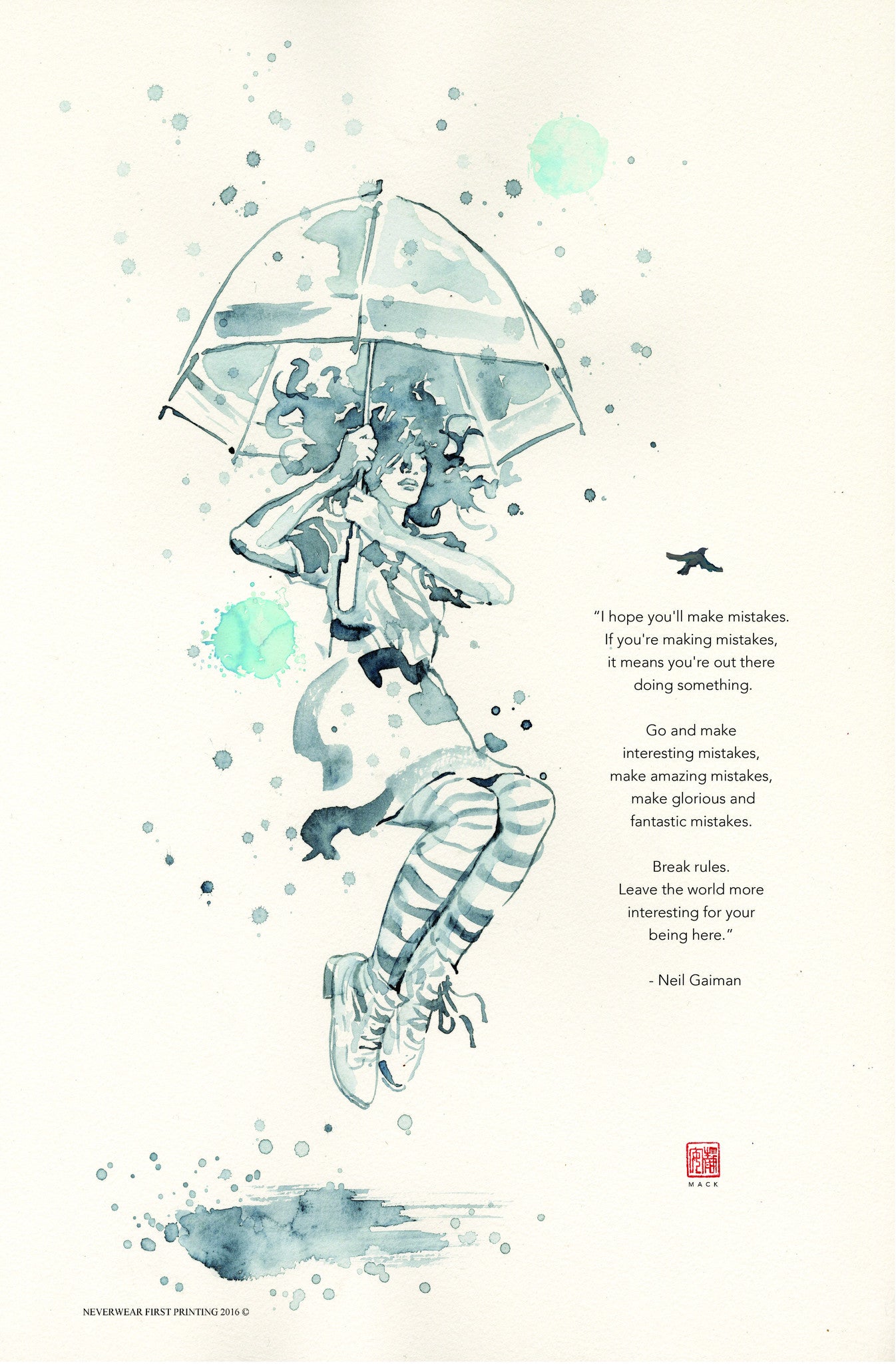 David Mack illustrates Neil Gaiman's advice on "Making Mistakes"